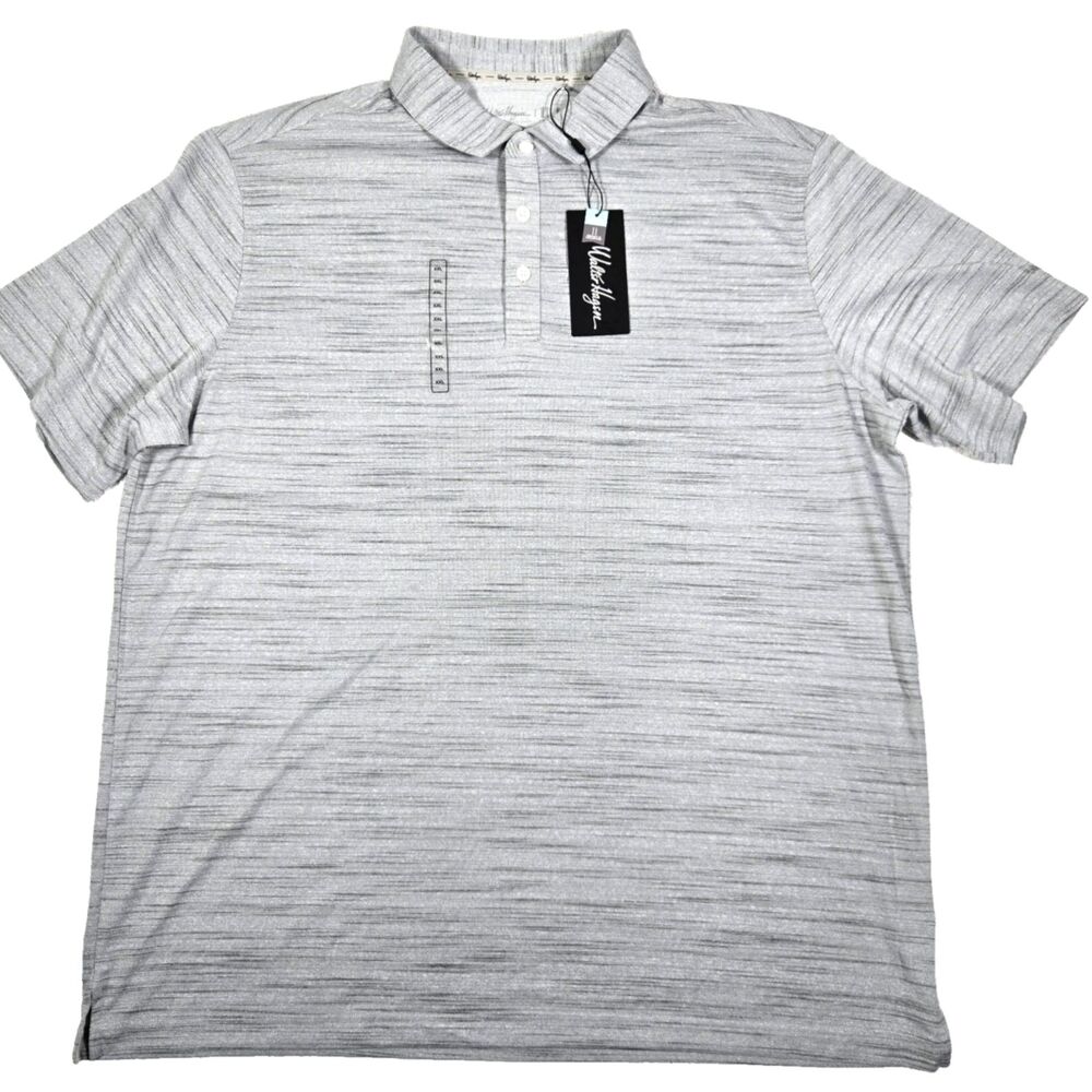 Walter Hagen Perfect 11 Golf Polo Performance Shirt Men's 2XL Gray New